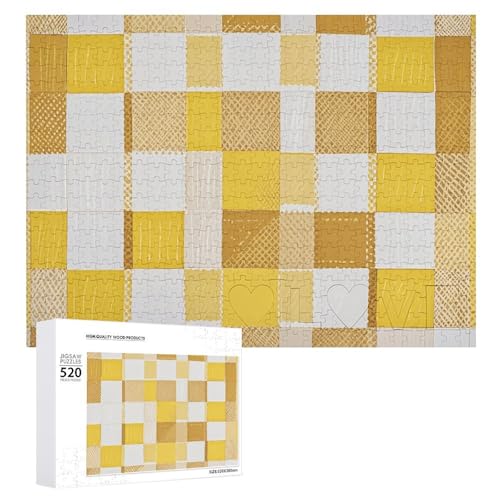 Weißes und gelbes Holzpuzzle für Erwachsene, 520 Teile, schwierige, herausfordernde Puzzles, einzigartiges Denksport-Puzzle, einzigartige Form, fortschrittliche Puzzle, tolle Geschenkidee Weißes und gelbes Holzpuzzle für Erwachsene, 520 Teile, schwierige, herausfordernde Puzzles, einzigartiges Denksport-Puzzle, einzigartige Form, fortschrittliche Puzzle, tolle Geschenkidee von HJKBCV