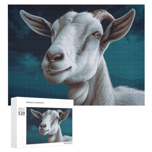 Ziegen-Holzpuzzle für Erwachsene, 520 Teile, schwierige, herausfordernde Puzzles, einzigartiges Denksport-Puzzle, einzigartige Form, fortschrittliche Puzzle, tolle Geschenkidee Ziegen-Holzpuzzle für Erwachsene, 520 Teile, schwierige, herausfordernde Puzzles, einzigartiges Denksport-Puzzle, einzigartige Form, fortschrittliche Puzzle, tolle Geschenkidee von HJKBCV