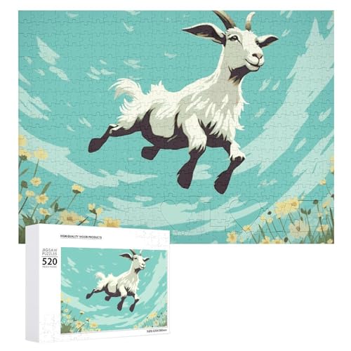 Ziegenfrolic Holzpuzzle für Erwachsene, 520 Teile, schwierige, herausfordernde Puzzles, einzigartiges Denksport-Puzzle, Kunstwerk-Puzzle, einzigartige Form, fortschrittliche Puzzle, tolle Geschenkidee Ziegenfrolic Holzpuzzle für Erwachsene, 520 Teile, schwierige, herausfordernde Puzzles, einzigartiges Denksport-Puzzle, Kunstwerk-Puzzle, einzigartige Form, fortschrittliche Puzzle, tolle Geschenkidee von HJKBCV