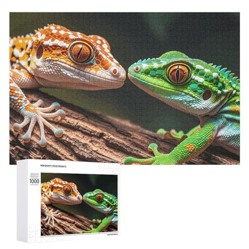 Zwei Geckos-Puzzles für Erwachsene, personalisiertes Puzzle, herausforderndes Bild, Holzfotos, Puzzle mit Aufbewahrungstasche, Familientreffen, Puzzle für Hochzeitsgeschenk Zwei Geckos-Puzzles für Erwachsene, personalisiertes Puzzle, herausforderndes Bild, Holzfotos, Puzzle mit Aufbewahrungstasche, Familientreffen, Puzzle für Hochzeitsgeschenk von HJKBCV