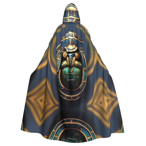 HJLUUFT Ägyptischer Skarabäus-Druck, Uni, Renaissance, Kapuzenumhang, langer Umhang für Halloween, Cosplay-Kostüme HJLUUFT Ägyptischer Skarabäus-Druck, Uni, Renaissance, Kapuzenumhang, langer Umhang für Halloween, Cosplay-Kostüme von HJLUUFT