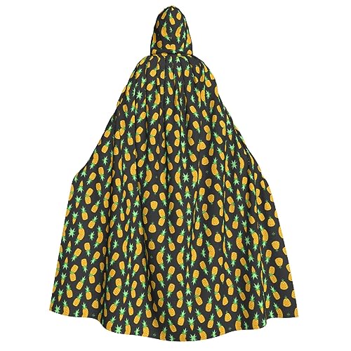 HJLUUFT Ananas-Druck, langer Umhang mit Kapuze, Umhang für Halloween, Weihnachten, Mittelalter, Renaissance, Wikinger-Könige-Umhang HJLUUFT Ananas-Druck, langer Umhang mit Kapuze, Umhang für Halloween, Weihnachten, Mittelalter, Renaissance, Wikinger-Könige-Umhang von HJLUUFT