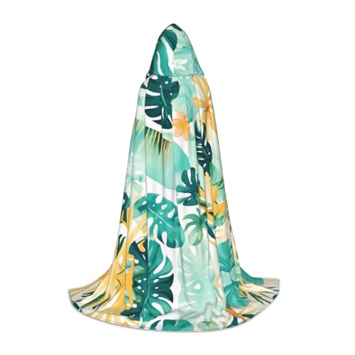 HJLUUFT Beach Plantscape Kapuzenumhang für Teenager, Halloween, langer Umhang, Kostüm, Maskerade-Kleid, Cosplay-Kostüm von HJLUUFT