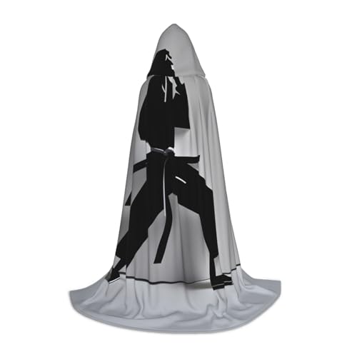 HJLUUFT Beeindruckender Karate-Umhang mit Kapuze für Herren, Teenager, Halloween-Umhang, langes Kostüm, Maskerade-Kleid, Cosplay-Kostüm von HJLUUFT