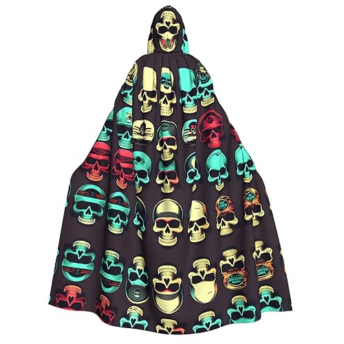 HJLUUFT Cooles Retro-Totenkopf-Grafik-Druck, Halloween-Kapuzenumhang, Königin, König, Robe, Outfit, Renaissance, Mittelalter HJLUUFT Cooles Retro-Totenkopf-Grafik-Druck, Halloween-Kapuzenumhang, Königin, König, Robe, Outfit, Renaissance, Mittelalter von HJLUUFT