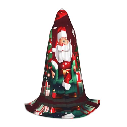 HJLUUFT Frohe Weihnachten Weihnachtsmann Geschenk Druck Renaissance Kapuzenumhang Halloween Mittelalter Kostüm Cosplay Langer Umhang für Damen und Herren HJLUUFT Frohe Weihnachten Weihnachtsmann Geschenk Druck Renaissance Kapuzenumhang Halloween Mittelalter Kostüm Cosplay Langer Umhang für Damen und Herren von HJLUUFT
