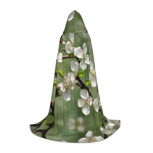 HJLUUFT Frühlings-Hartriegelblüten-Umhang für Teenager, mit Kapuze, Halloween, langer Umhang, Kostüm, Maskerade-Kleid, Cosplay-Kostüm HJLUUFT Frühlings-Hartriegelblüten-Umhang für Teenager, mit Kapuze, Halloween, langer Umhang, Kostüm, Maskerade-Kleid, Cosplay-Kostüm von HJLUUFT