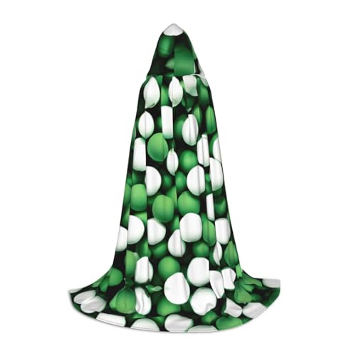 HJLUUFT Fußball-Umhang mit Kapuze für Teenager, lang, Maskerade-Kleid, Cosplay-Kostüm, Weiß / Grün HJLUUFT Fußball-Umhang mit Kapuze für Teenager, lang, Maskerade-Kleid, Cosplay-Kostüm, Weiß / Grün von HJLUUFT