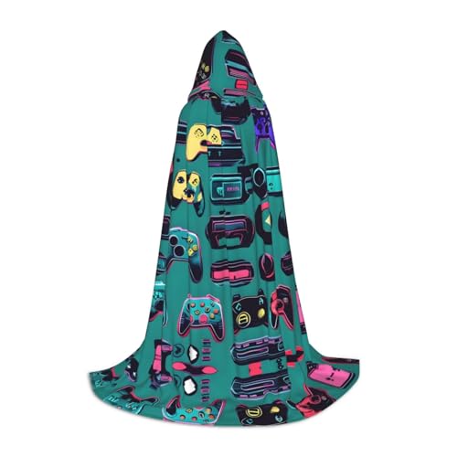 HJLUUFT Gaming-Controller-Muster Druck Renaissance Kapuzenumhang Halloween Mittelalter Kostüm Cosplay Langer Umhang für Damen und Herren HJLUUFT Gaming-Controller-Muster Druck Renaissance Kapuzenumhang Halloween Mittelalter Kostüm Cosplay Langer Umhang für Damen und Herren von HJLUUFT