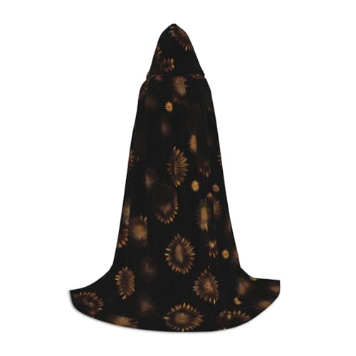 HJLUUFT Goldfarbene schwarze Tapeten mit Kapuze für Teenager, Halloween-Umhang, langes Kostüm, Maskerade-Kleid, Cosplay-Kostüm HJLUUFT Goldfarbene schwarze Tapeten mit Kapuze für Teenager, Halloween-Umhang, langes Kostüm, Maskerade-Kleid, Cosplay-Kostüm von HJLUUFT