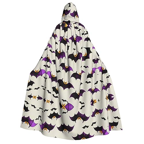 HJLUUFT Halloween Fliegende lila Fledermäuse Druck Halloween Kapuzenumhang Königin König Robe Outfit Renaissance Mittelalter Kapuzenumhang Kostüm HJLUUFT Halloween Fliegende lila Fledermäuse Druck Halloween Kapuzenumhang Königin König Robe Outfit Renaissance Mittelalter Kapuzenumhang Kostüm von HJLUUFT