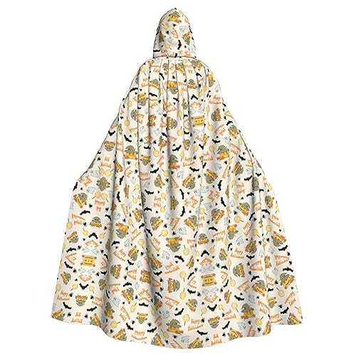 HJLUUFT Halloween-Kürbis- und Eulen-Druck, Kapuzenumhang, Mittelalter-Kostüm, Halloween, volle Länge, Halloween-Weihnachtskostüm HJLUUFT Halloween-Kürbis- und Eulen-Druck, Kapuzenumhang, Mittelalter-Kostüm, Halloween, volle Länge, Halloween-Weihnachtskostüm von HJLUUFT
