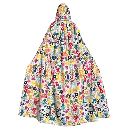 HJLUUFT Handabdruck Kapuzenumhang Umhang Mittelalter Kostüm Halloween volle Länge Halloween Weihnachten Kostüm HJLUUFT Handabdruck Kapuzenumhang Umhang Mittelalter Kostüm Halloween volle Länge Halloween Weihnachten Kostüm von HJLUUFT