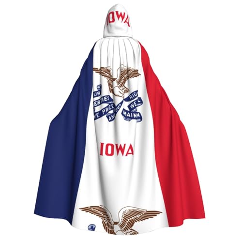 HJLUUFT Iowa Umhang mit Staatsflagge, langer Umhang mit Kapuze, Umhang für Halloween, Weihnachten, Mittelalter, Renaissance, Wikingerkönigs-Umhang HJLUUFT Iowa Umhang mit Staatsflagge, langer Umhang mit Kapuze, Umhang für Halloween, Weihnachten, Mittelalter, Renaissance, Wikingerkönigs-Umhang von HJLUUFT
