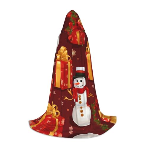 HJLUUFT Kapuzenmantel mit Schneemann-Aufdruck "Merry Christmas", für Erwachsene, Halloween, Umhang, Maskerade HJLUUFT Kapuzenmantel mit Schneemann-Aufdruck "Merry Christmas", für Erwachsene, Halloween, Umhang, Maskerade von HJLUUFT