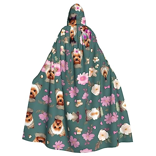 HJLUUFT Kapuzenumhang mit Blumenmuster, Mittelalter-Kostüm, Halloween, volle Länge, Halloween, Weihnachten HJLUUFT Kapuzenumhang mit Blumenmuster, Mittelalter-Kostüm, Halloween, volle Länge, Halloween, Weihnachten von HJLUUFT