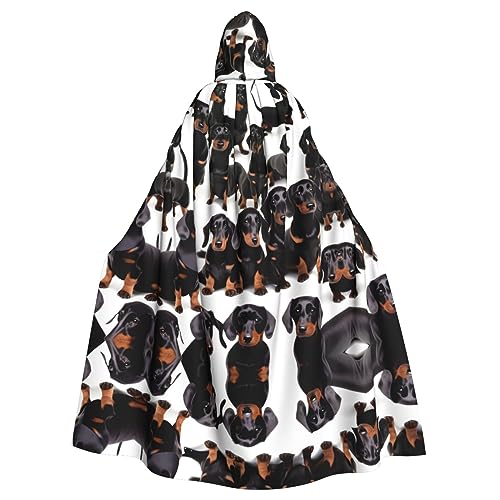 HJLUUFT Kapuzenumhang mit Dackel-Motiv, Mittelalter-Kostüm, Halloween, volle Länge, Halloween-Weihnachtskostüm HJLUUFT Kapuzenumhang mit Dackel-Motiv, Mittelalter-Kostüm, Halloween, volle Länge, Halloween-Weihnachtskostüm von HJLUUFT