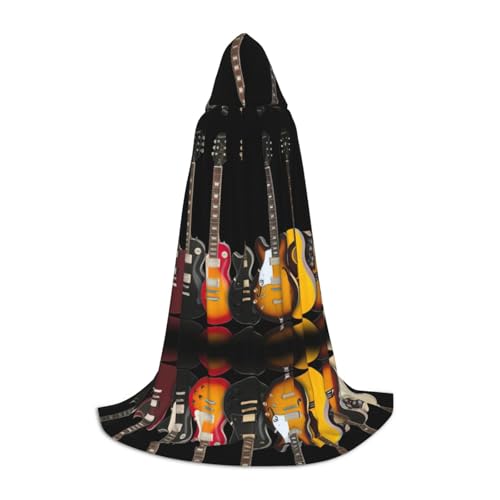 HJLUUFT Kapuzenumhang mit E-Gitarre, Renaissance-Umhang für Damen und Herren, mittelalterliches Ritter-Outfit, Gothic, Uni HJLUUFT Kapuzenumhang mit E-Gitarre, Renaissance-Umhang für Damen und Herren, mittelalterliches Ritter-Outfit, Gothic, Uni von HJLUUFT