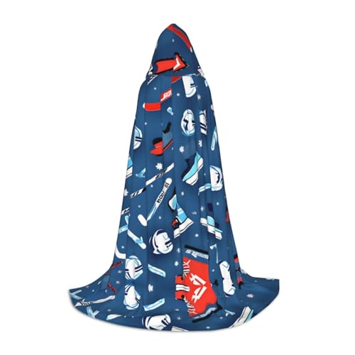 HJLUUFT Kapuzenumhang mit Eishockey-Aufdruck, Halloween-Umhang, langes Kostüm, Maskerade-Kleid, Cosplay-Kostüm HJLUUFT Kapuzenumhang mit Eishockey-Aufdruck, Halloween-Umhang, langes Kostüm, Maskerade-Kleid, Cosplay-Kostüm von HJLUUFT
