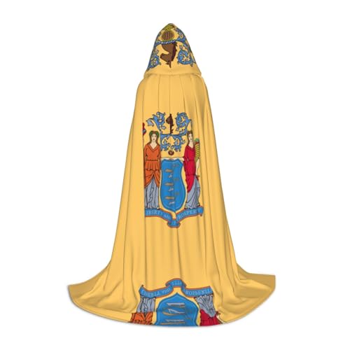 HJLUUFT Kapuzenumhang mit Flagge von New Jersey, Halloween, langer Umhang, Maskerade-Kleid, Cosplay-Kostüm HJLUUFT Kapuzenumhang mit Flagge von New Jersey, Halloween, langer Umhang, Maskerade-Kleid, Cosplay-Kostüm von HJLUUFT