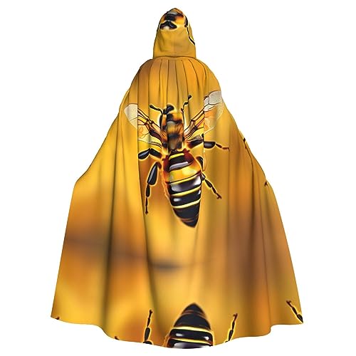 HJLUUFT Kapuzenumhang mit Honigbienen-Druck, Mittelalter-Kostüm, Halloween, volle Länge, Halloween, Weihnachten HJLUUFT Kapuzenumhang mit Honigbienen-Druck, Mittelalter-Kostüm, Halloween, volle Länge, Halloween, Weihnachten von HJLUUFT