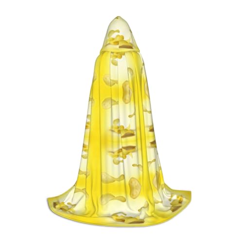 HJLUUFT Kapuzenumhang mit Kartoffelchips-Aufdruck, Renaissance-Umhang für Damen und Herren, mittelalterliches Ritter-Outfit, Gothic, Uni HJLUUFT Kapuzenumhang mit Kartoffelchips-Aufdruck, Renaissance-Umhang für Damen und Herren, mittelalterliches Ritter-Outfit, Gothic, Uni von HJLUUFT