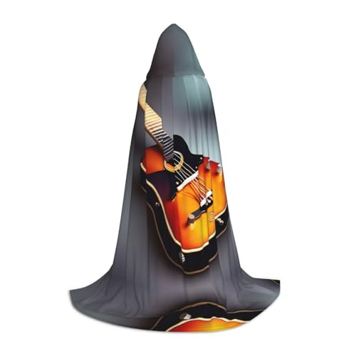 HJLUUFT Kapuzenumhang mit Musikgitarre für Teenager, Halloween, langer Umhang, Kostüm, Maskerade-Kleid, Cosplay-Kostüm HJLUUFT Kapuzenumhang mit Musikgitarre für Teenager, Halloween, langer Umhang, Kostüm, Maskerade-Kleid, Cosplay-Kostüm von HJLUUFT