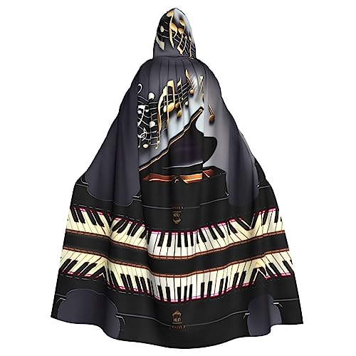HJLUUFT Kapuzenumhang mit Musiknoten, Klavierdruck, Mittelalter-Kostüm, Halloween, Halloween, Weihnachten HJLUUFT Kapuzenumhang mit Musiknoten, Klavierdruck, Mittelalter-Kostüm, Halloween, Halloween, Weihnachten von HJLUUFT