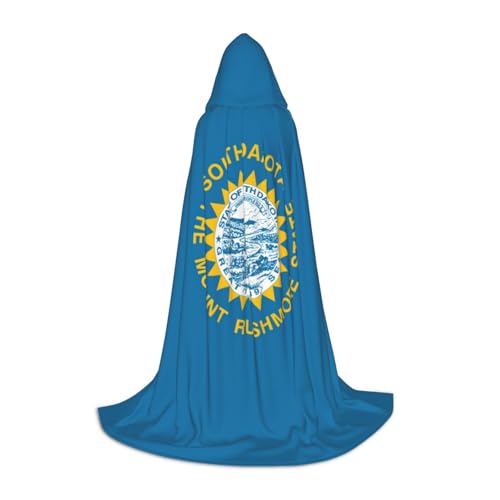 HJLUUFT Kapuzenumhang mit Süddakota-Flagge, Renaissance-Umhang für Damen und Herren, mittelalterliches Ritter-Outfit, Gothic, Uni HJLUUFT Kapuzenumhang mit Süddakota-Flagge, Renaissance-Umhang für Damen und Herren, mittelalterliches Ritter-Outfit, Gothic, Uni von HJLUUFT