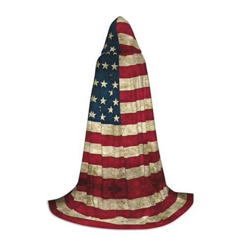 HJLUUFT Kapuzenumhang mit amerikanischer Flagge für Teenager, Halloween, langer Umhang, Kostüm, Maskerade-Kleid, Cosplay-Kostüm HJLUUFT Kapuzenumhang mit amerikanischer Flagge für Teenager, Halloween, langer Umhang, Kostüm, Maskerade-Kleid, Cosplay-Kostüm von HJLUUFT