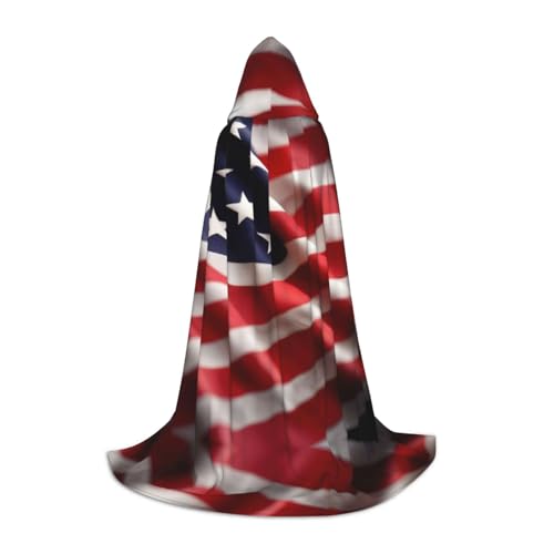 HJLUUFT Kapuzenumhang mit amerikanischer Flagge für Teenager, Halloween, langer Umhang, Maskerade-Kleid, Cosplay-Kostüm HJLUUFT Kapuzenumhang mit amerikanischer Flagge für Teenager, Halloween, langer Umhang, Maskerade-Kleid, Cosplay-Kostüm von HJLUUFT