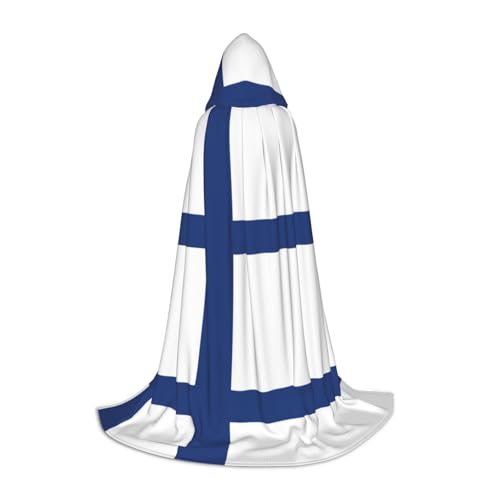 HJLUUFT Kapuzenumhang mit finnischer Flagge für Teenager, Halloween, langer Umhang, Kostüm, Maskerade-Kleid, Cosplay-Kostüm HJLUUFT Kapuzenumhang mit finnischer Flagge für Teenager, Halloween, langer Umhang, Kostüm, Maskerade-Kleid, Cosplay-Kostüm von HJLUUFT