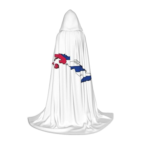 HJLUUFT Kapuzenumhang mit kubanischer Flagge, Renaissance-Umhang für Damen und Herren, mittelalterliches Ritter-Outfit, Gothic, Uni HJLUUFT Kapuzenumhang mit kubanischer Flagge, Renaissance-Umhang für Damen und Herren, mittelalterliches Ritter-Outfit, Gothic, Uni von HJLUUFT