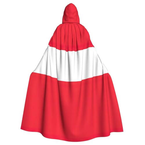 HJLUUFT Kapuzenumhang mit österreichischer Flagge, Mittelalter-Kostüm, Halloween, volle Länge, Halloween, Weihnachten HJLUUFT Kapuzenumhang mit österreichischer Flagge, Mittelalter-Kostüm, Halloween, volle Länge, Halloween, Weihnachten von HJLUUFT