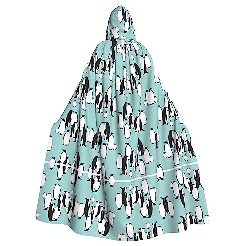 HJLUUFT Kapuzenumhang mit süßem Pinguin-Aufdruck, Mittelalter-Kostüm, Halloween, volle Länge, Halloween-Weihnachtskostüm HJLUUFT Kapuzenumhang mit süßem Pinguin-Aufdruck, Mittelalter-Kostüm, Halloween, volle Länge, Halloween-Weihnachtskostüm von HJLUUFT