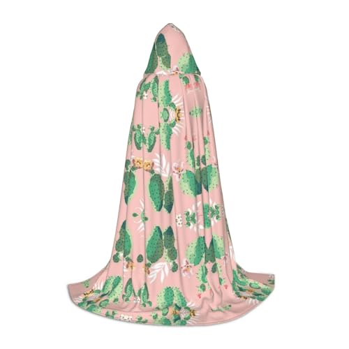 HJLUUFT Kapuzenumhang mit tropischem Kaktusdruck, Renaissance-Umhang für Damen und Herren, mittelalterliches Ritter-Outfit, Gothic, Uni HJLUUFT Kapuzenumhang mit tropischem Kaktusdruck, Renaissance-Umhang für Damen und Herren, mittelalterliches Ritter-Outfit, Gothic, Uni von HJLUUFT