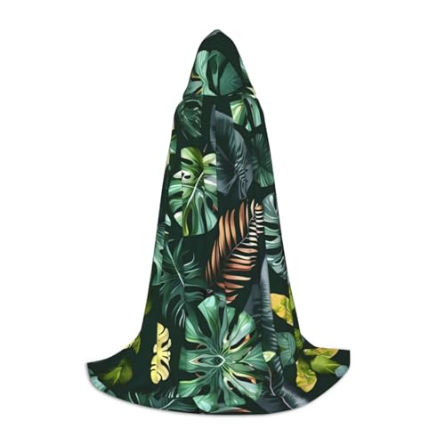 HJLUUFT Kapuzenumhang mit tropischen Blättern für Teenager, Halloween, langer Umhang, Kostüm, Maskerade-Kleid, Cosplay-Kostüm HJLUUFT Kapuzenumhang mit tropischen Blättern für Teenager, Halloween, langer Umhang, Kostüm, Maskerade-Kleid, Cosplay-Kostüm von HJLUUFT