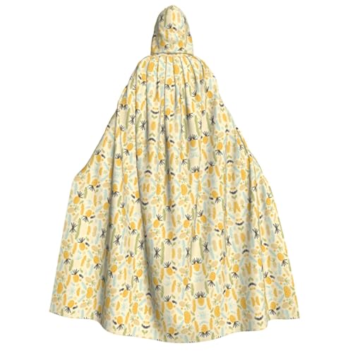 HJLUUFT Langer Kapuzenumhang mit Ananas-Muster, Umhang für Halloween, Weihnachten, Mittelalter, Renaissance, Wikinger-Könige-Umhang HJLUUFT Langer Kapuzenumhang mit Ananas-Muster, Umhang für Halloween, Weihnachten, Mittelalter, Renaissance, Wikinger-Könige-Umhang von HJLUUFT