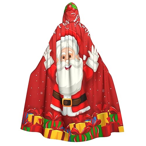 HJLUUFT Langer Kapuzenumhang mit Aufschrift "Merry Christmas", für Halloween, Weihnachten, Mittelalter, Renaissance, Wikinger-Könige-Umhang HJLUUFT Langer Kapuzenumhang mit Aufschrift "Merry Christmas", für Halloween, Weihnachten, Mittelalter, Renaissance, Wikinger-Könige-Umhang von HJLUUFT