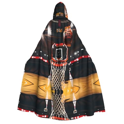 HJLUUFT Langer Kapuzenumhang mit Basketball-Aufdruck, Halloween, Weihnachten, Kostüme, Mittelalter, Renaissance, Wikingerkönigs-Umhang HJLUUFT Langer Kapuzenumhang mit Basketball-Aufdruck, Halloween, Weihnachten, Kostüme, Mittelalter, Renaissance, Wikingerkönigs-Umhang von HJLUUFT