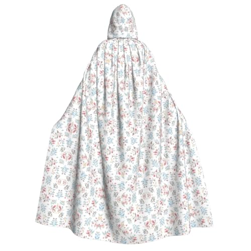 HJLUUFT Langer Kapuzenumhang mit Blumendruck, Halloween, Weihnachten, Kostüme, Mittelalter, Renaissance, Wikingerkönigs-Umhang HJLUUFT Langer Kapuzenumhang mit Blumendruck, Halloween, Weihnachten, Kostüme, Mittelalter, Renaissance, Wikingerkönigs-Umhang von HJLUUFT
