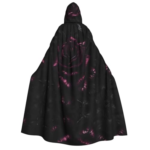 HJLUUFT Langer Kapuzenumhang mit Gothic-Rosen-Druck, Halloween, Weihnachten, Kostüme, Mittelalter-Renaissance, Wikingerkönigs-Umhang HJLUUFT Langer Kapuzenumhang mit Gothic-Rosen-Druck, Halloween, Weihnachten, Kostüme, Mittelalter-Renaissance, Wikingerkönigs-Umhang von HJLUUFT