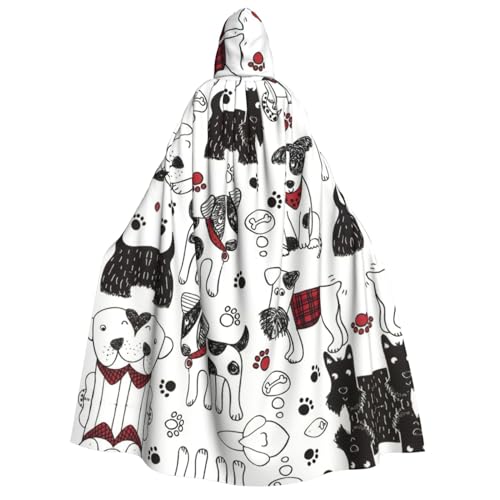 HJLUUFT Langer Kapuzenumhang mit Hundeaufdruck, Halloween, Weihnachten, Kostüme, Mittelalter, Renaissance, Wikingerkönigs-Umhang HJLUUFT Langer Kapuzenumhang mit Hundeaufdruck, Halloween, Weihnachten, Kostüme, Mittelalter, Renaissance, Wikingerkönigs-Umhang von HJLUUFT
