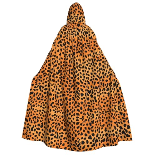 HJLUUFT Langer Kapuzenumhang mit Leopardenmuster für Halloween, Weihnachten, Mittelalter, Renaissance, Wikingerkönigs-Umhang HJLUUFT Langer Kapuzenumhang mit Leopardenmuster für Halloween, Weihnachten, Mittelalter, Renaissance, Wikingerkönigs-Umhang von HJLUUFT
