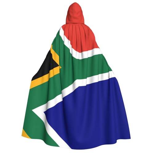 HJLUUFT Langer Kapuzenumhang mit südafrikanischer Flagge, Halloween, Weihnachten, Kostüme, Mittelalter-Renaissance, Wikingerkönigs-Umhang HJLUUFT Langer Kapuzenumhang mit südafrikanischer Flagge, Halloween, Weihnachten, Kostüme, Mittelalter-Renaissance, Wikingerkönigs-Umhang von HJLUUFT