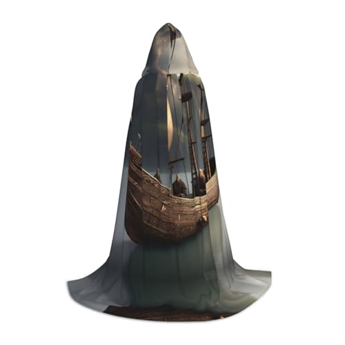 HJLUUFT Langer Umhang mit Kapuze für Jugendliche, nordisches Piratenschiff, Halloween-Kostüm, Maskerade-Kleid, Cosplay-Kostüm HJLUUFT Langer Umhang mit Kapuze für Jugendliche, nordisches Piratenschiff, Halloween-Kostüm, Maskerade-Kleid, Cosplay-Kostüm von HJLUUFT