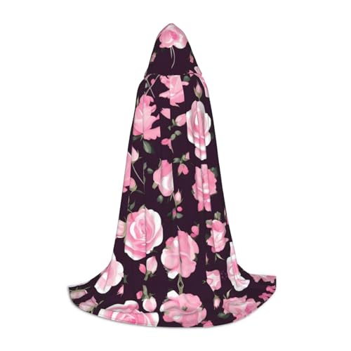 HJLUUFT Langer Umhang mit Kapuze für Teenager, Blumenmuster, Rosa, Cosplay-Kostüm HJLUUFT Langer Umhang mit Kapuze für Teenager, Blumenmuster, Rosa, Cosplay-Kostüm von HJLUUFT