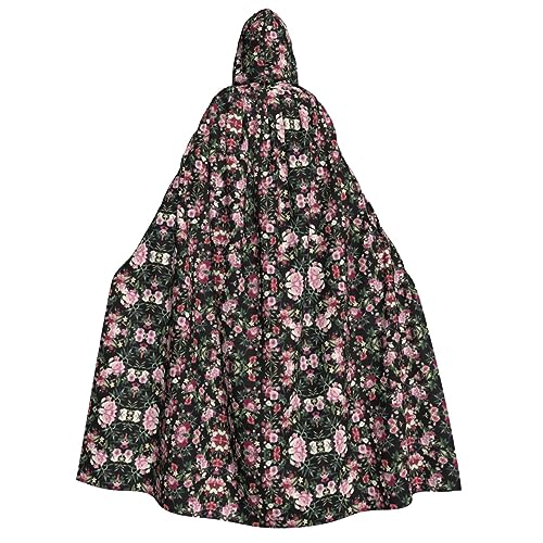 HJLUUFT Langer Umhang mit Kapuze und Distelblatt-Druck, Halloween, Weihnachten, Kostüme, Mittelalter, Renaissance, Wikingerkönigs-Umhang HJLUUFT Langer Umhang mit Kapuze und Distelblatt-Druck, Halloween, Weihnachten, Kostüme, Mittelalter, Renaissance, Wikingerkönigs-Umhang von HJLUUFT