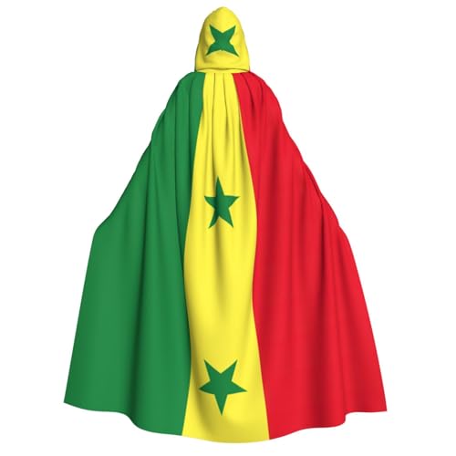 HJLUUFT Langer Umhang mit Kapuze und Flagge des Senegals, Halloween, Weihnachten, Kostüme, Mittelalter, Renaissance, Wikingerkönigs-Umhang HJLUUFT Langer Umhang mit Kapuze und Flagge des Senegals, Halloween, Weihnachten, Kostüme, Mittelalter, Renaissance, Wikingerkönigs-Umhang von HJLUUFT