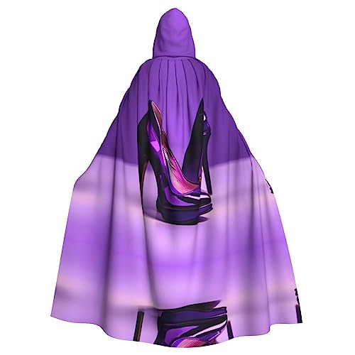 HJLUUFT Lila High Heels mit Lippenstift-Druck, mittelalterlicher Kapuzenumhang für Erwachsene, Renaissance, langer Umhang für Herren, Cosplay, Kostüme, Halloween HJLUUFT Lila High Heels mit Lippenstift-Druck, mittelalterlicher Kapuzenumhang für Erwachsene, Renaissance, langer Umhang für Herren, Cosplay, Kostüme, Halloween von HJLUUFT